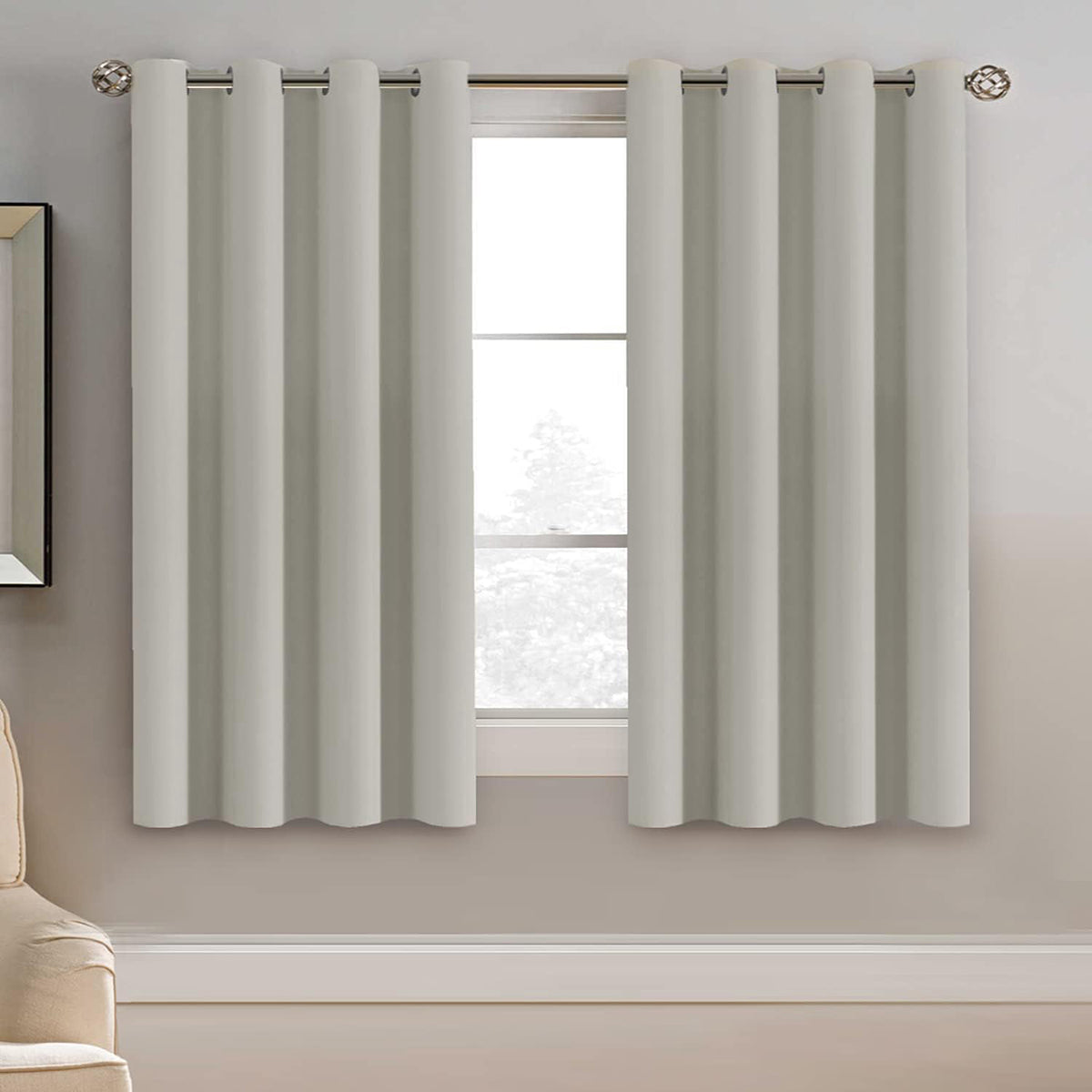 Blackout Thermal Insulated Treatment Extra Long Grommet Top Solid Color Curtains