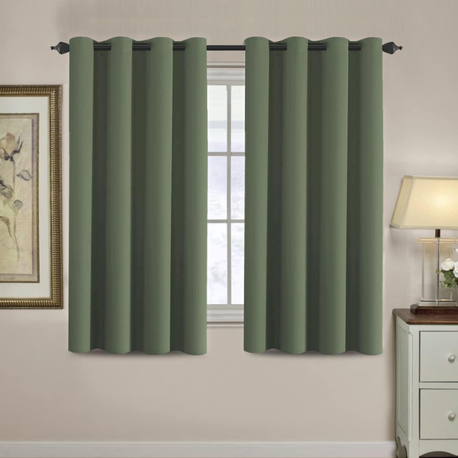 Light Blocking Thermal Insulated Curtain Grommet Top One Panel