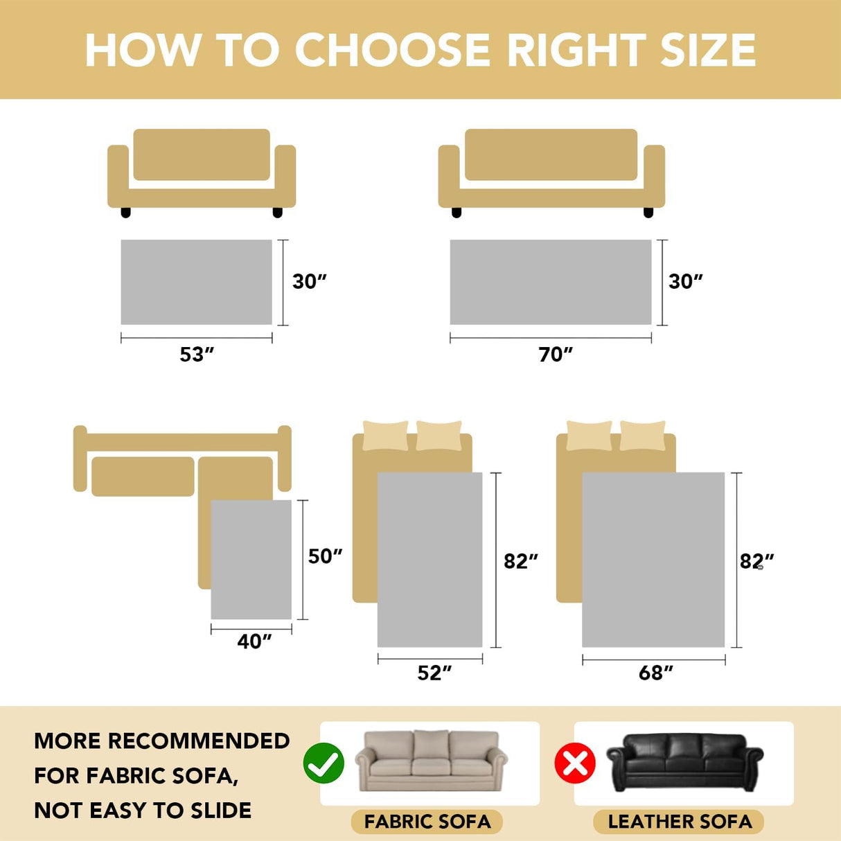 H.VERSAILTEX Non Slip Pet Couch Cover Chenille Dog Bed Protector Thick Soft Sofa Slipcover Pet Friendly Washable Couch Cushion Covers for Pets (30" x 53", Sage)