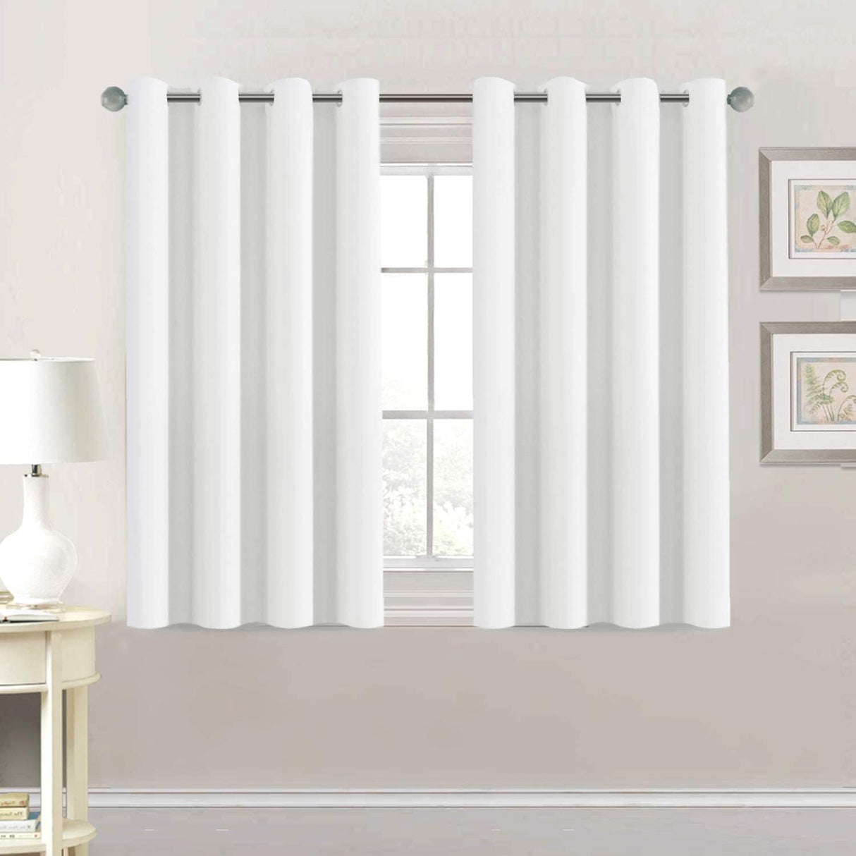 Blackout Curtains Thermal Insulated Grommet Top Solid Color Curtains