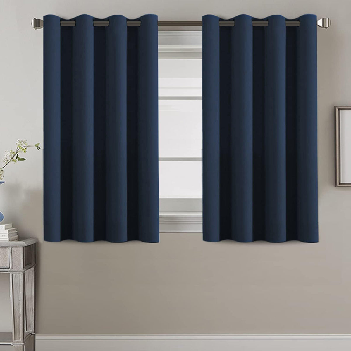 Blackout Thermal Insulated Treatment Extra Long Grommet Top Solid Color Curtains
