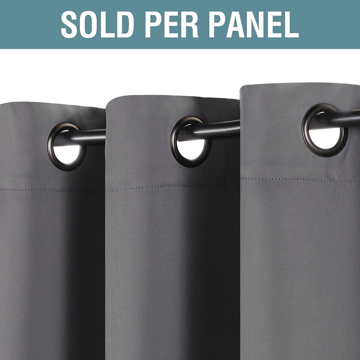 Blackout Thermal Insulated Treatment Extra Long Grommet Top Solid Color Curtains