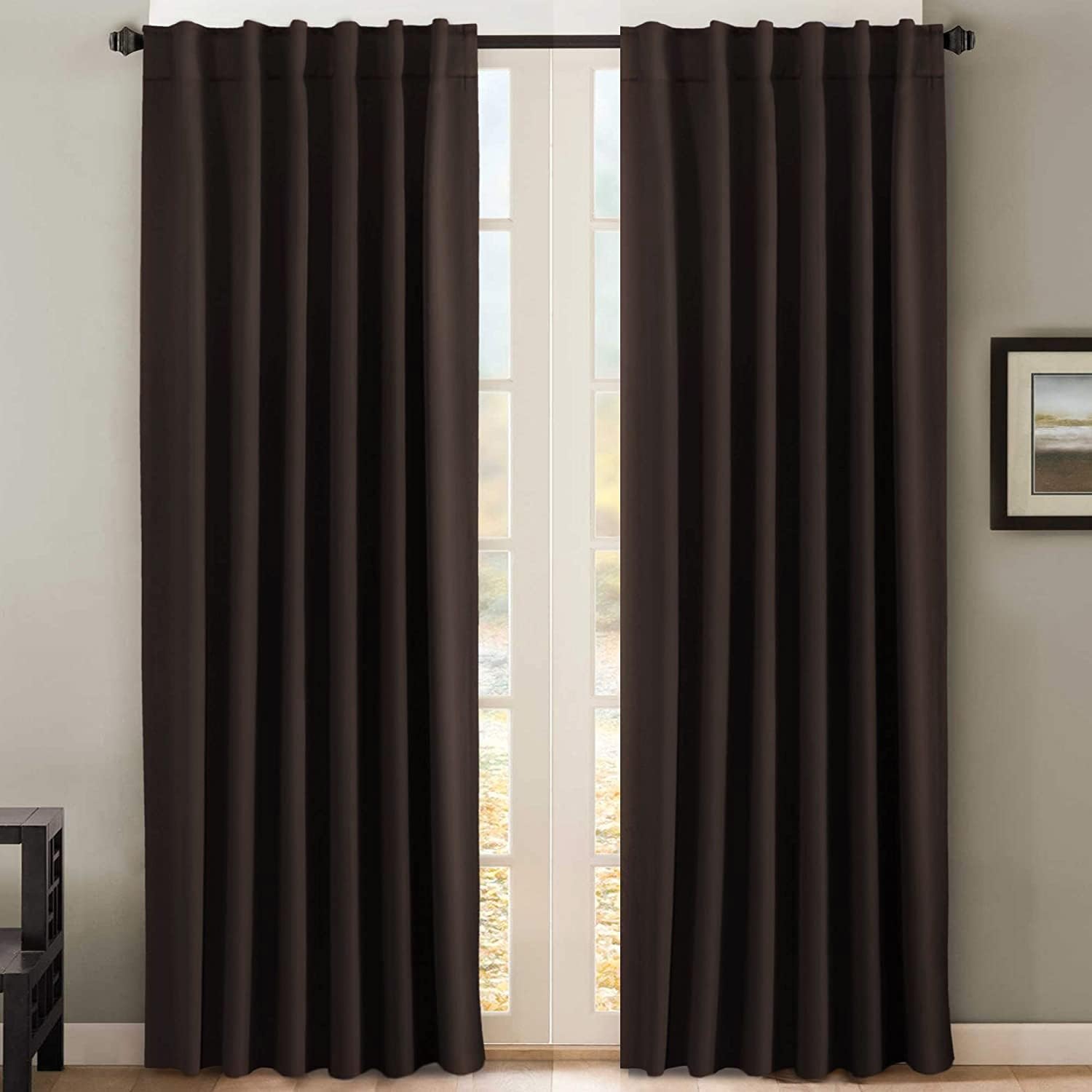 Blackout Thermal Insulated Tab/Rod Pocket Solid Color Curtains