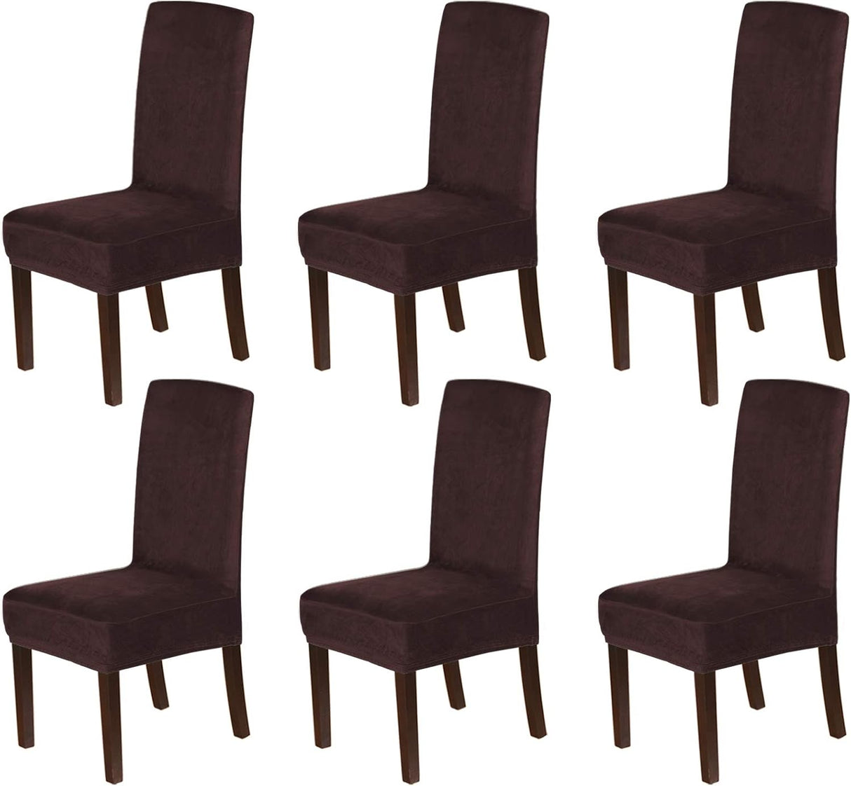 H.VERSAILTEX Velvet Dining Chair Covers Stretch Parson Chair Slipcovers, Set of 2