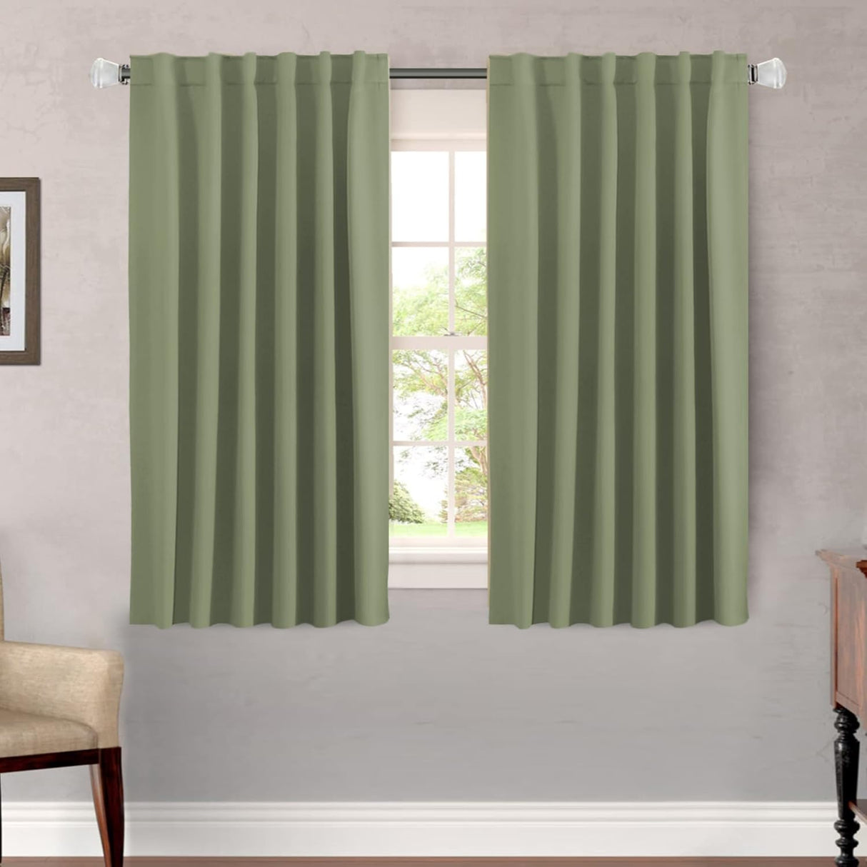 Blackout Thermal Insulated Tab/Rod Pocket Solid Color Curtains