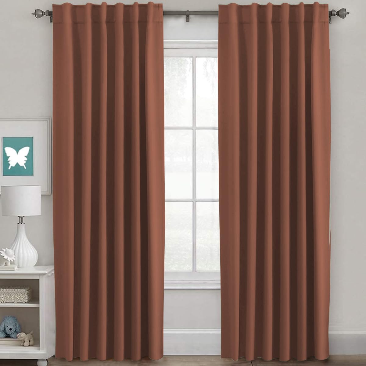 Blackout Thermal Insulated Tab/Rod Pocket Solid Color Curtains