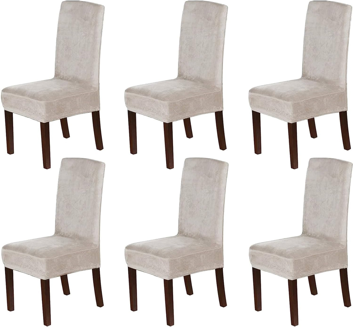 H.VERSAILTEX Velvet Dining Chair Covers Stretch Parson Chair Slipcovers, Set of 2