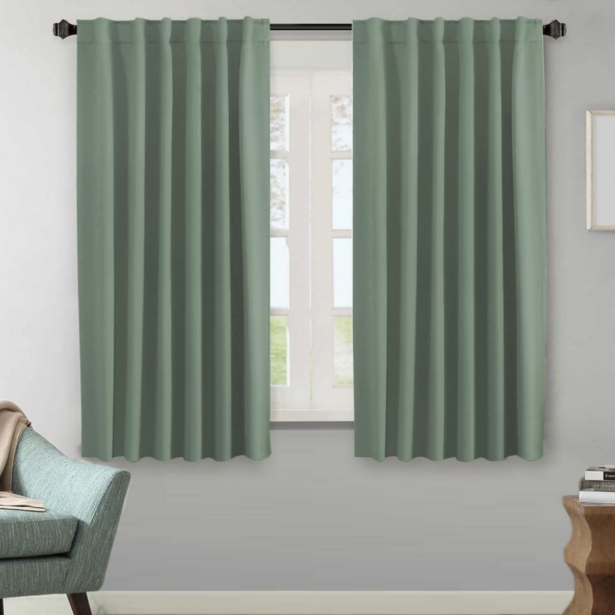 Blackout Thermal Insulated Tab/Rod Pocket Solid Color Curtains