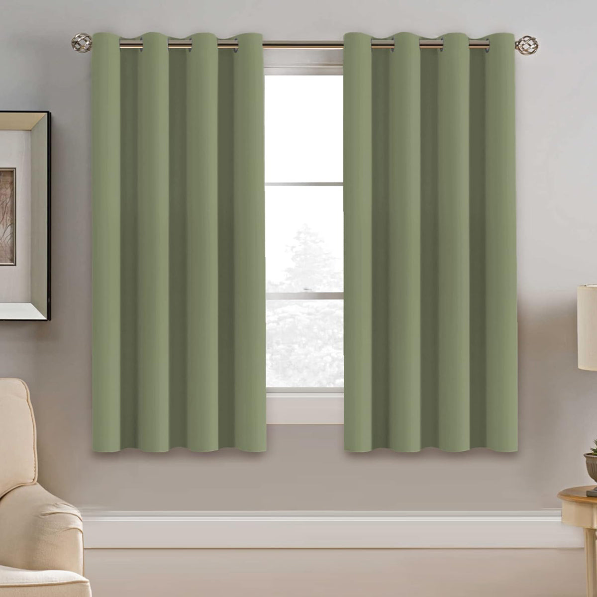 Blackout Thermal Insulated Treatment Extra Long Grommet Top Solid Color Curtains