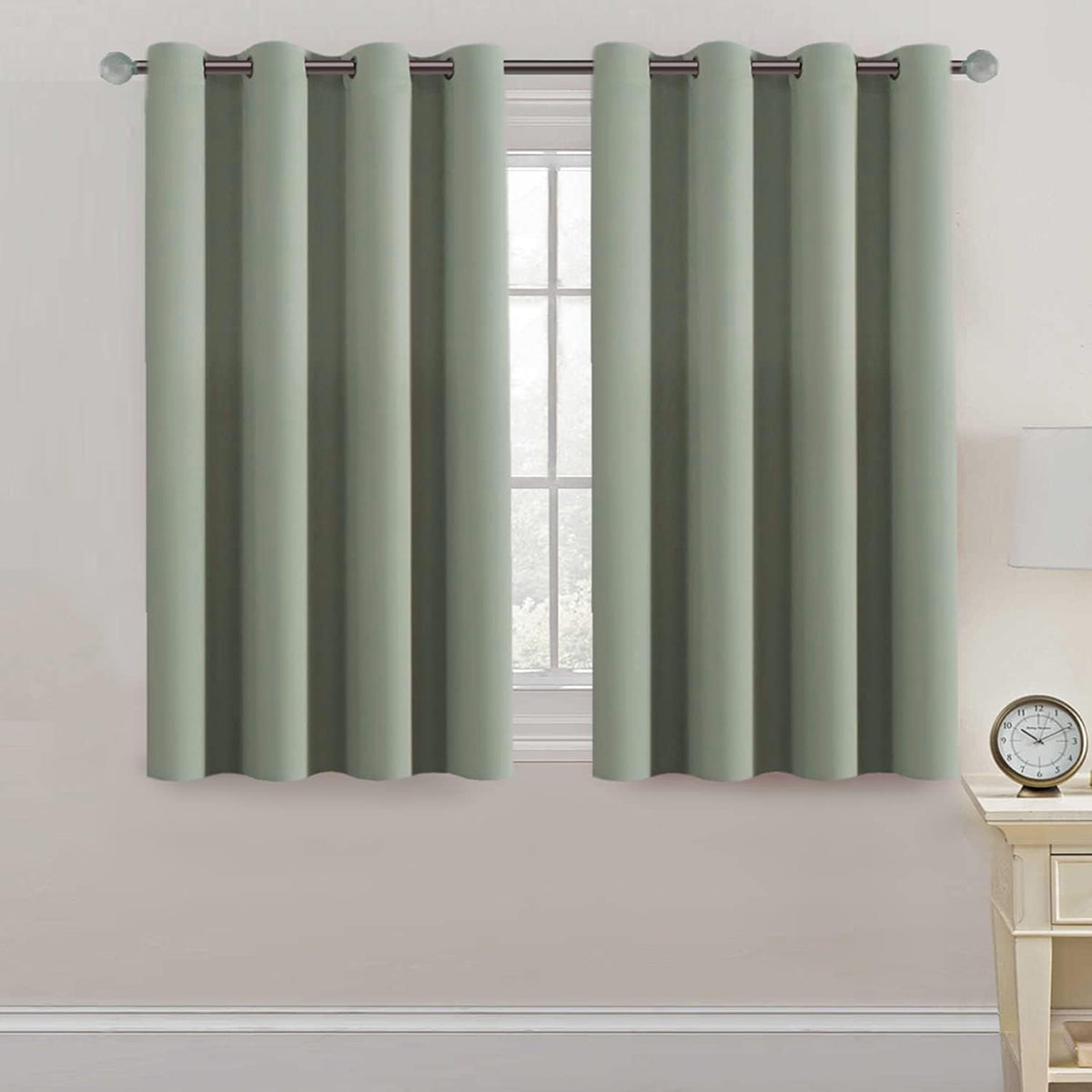 Blackout Thermal Insulated Treatment Extra Long Grommet Top Solid Color Curtains
