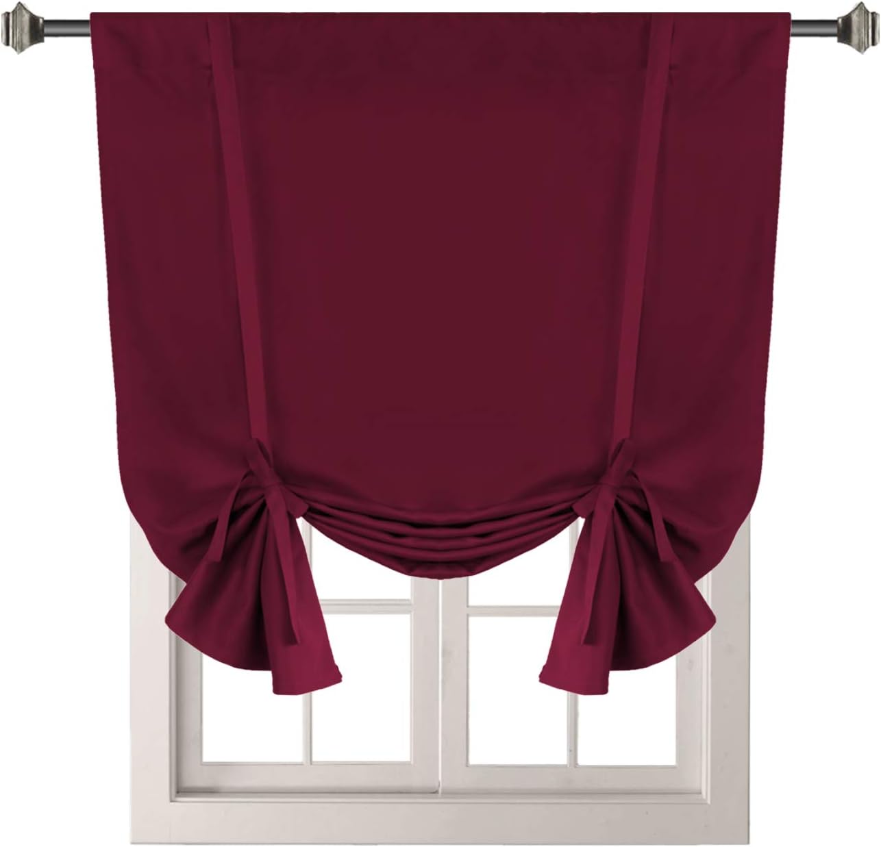 Valances Tie Up Curtains Roman Balloon Blind Rod Pocket Short Curtain