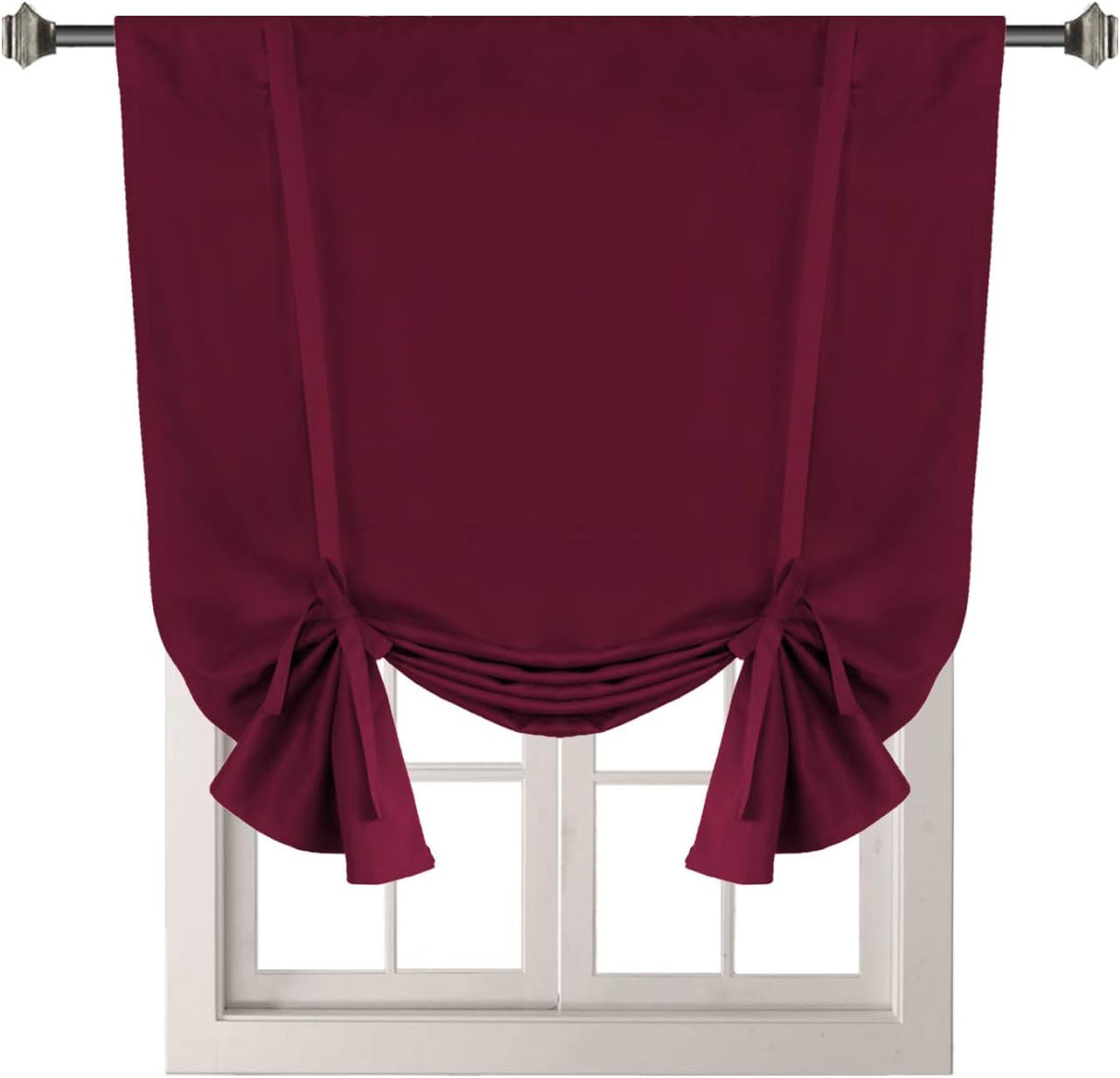 Valances Tie Up Curtains Roman Balloon Blind Rod Pocket Short Curtain