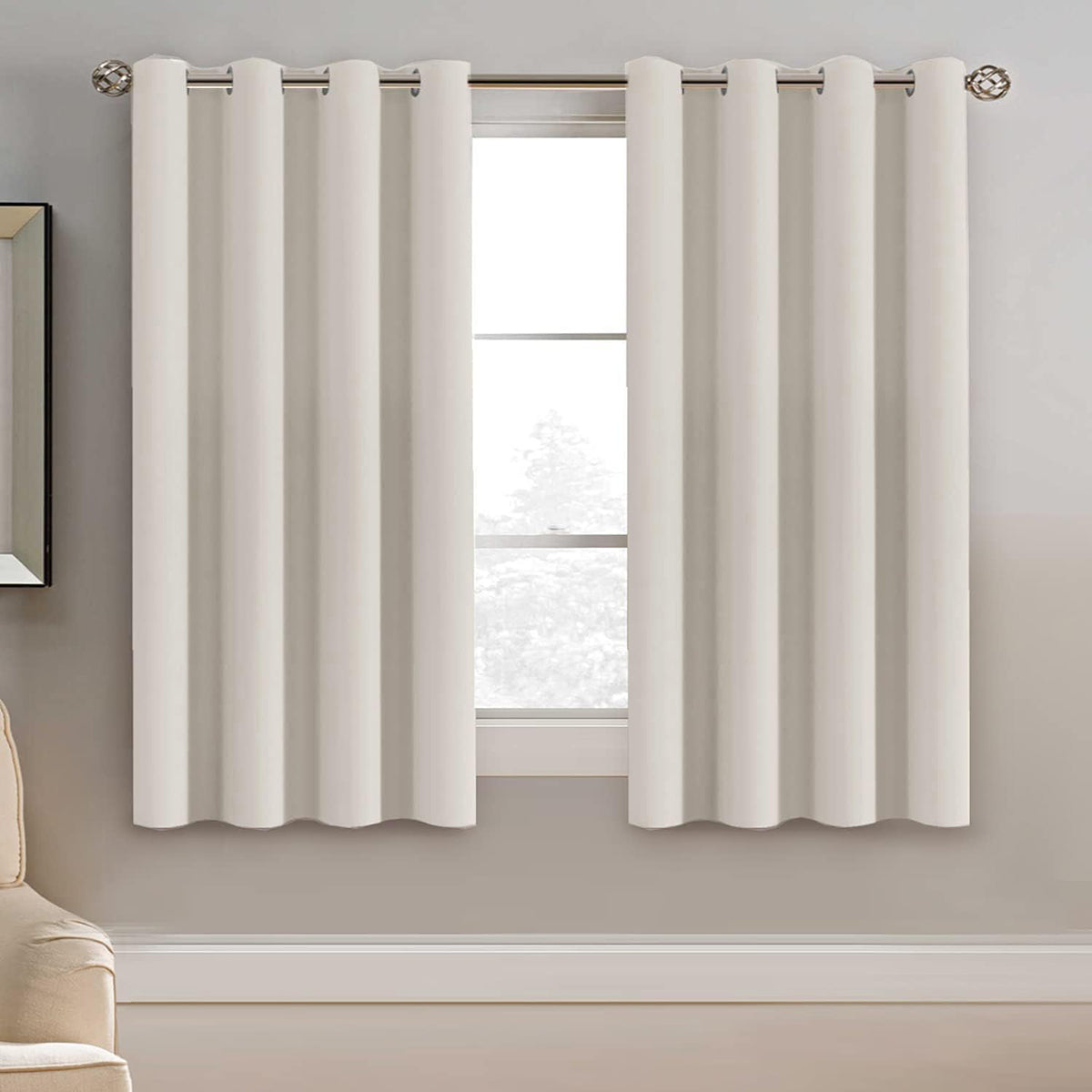 Blackout Thermal Insulated Treatment Extra Long Grommet Top Solid Color Curtains