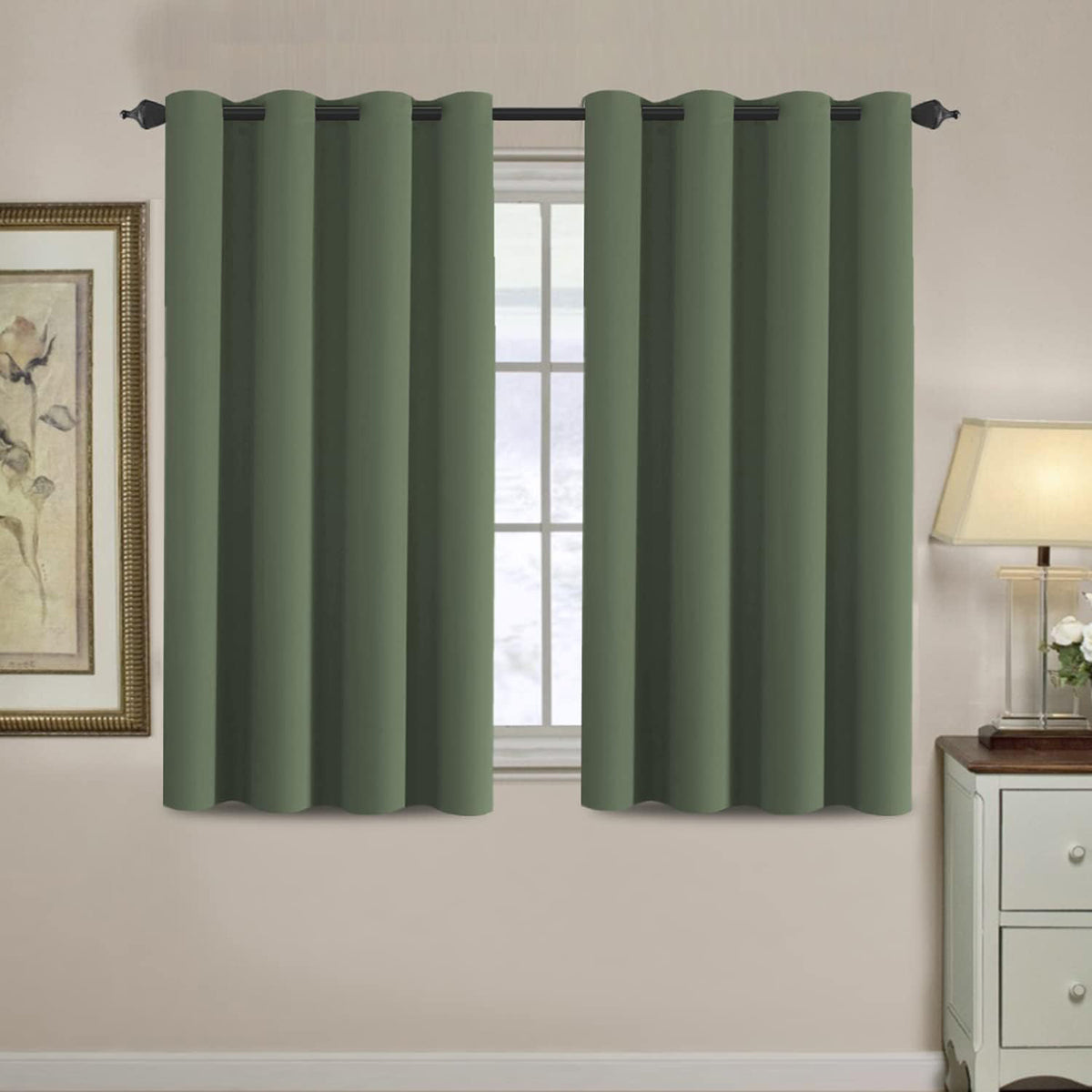 Blackout Thermal Insulated Treatment Extra Long Grommet Top Solid Color Curtains
