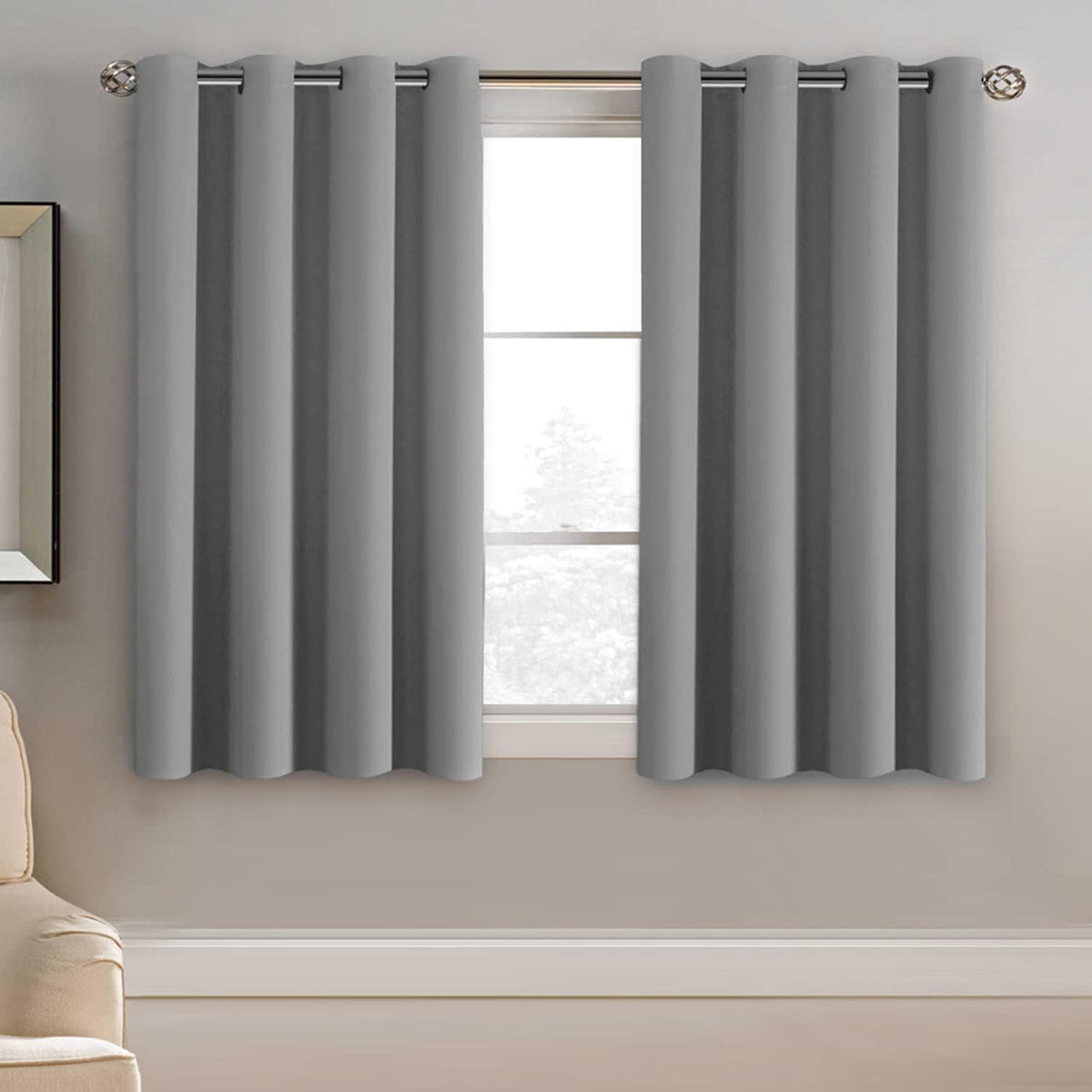Blackout Thermal Insulated Treatment Extra Long Grommet Top Solid Color Curtains