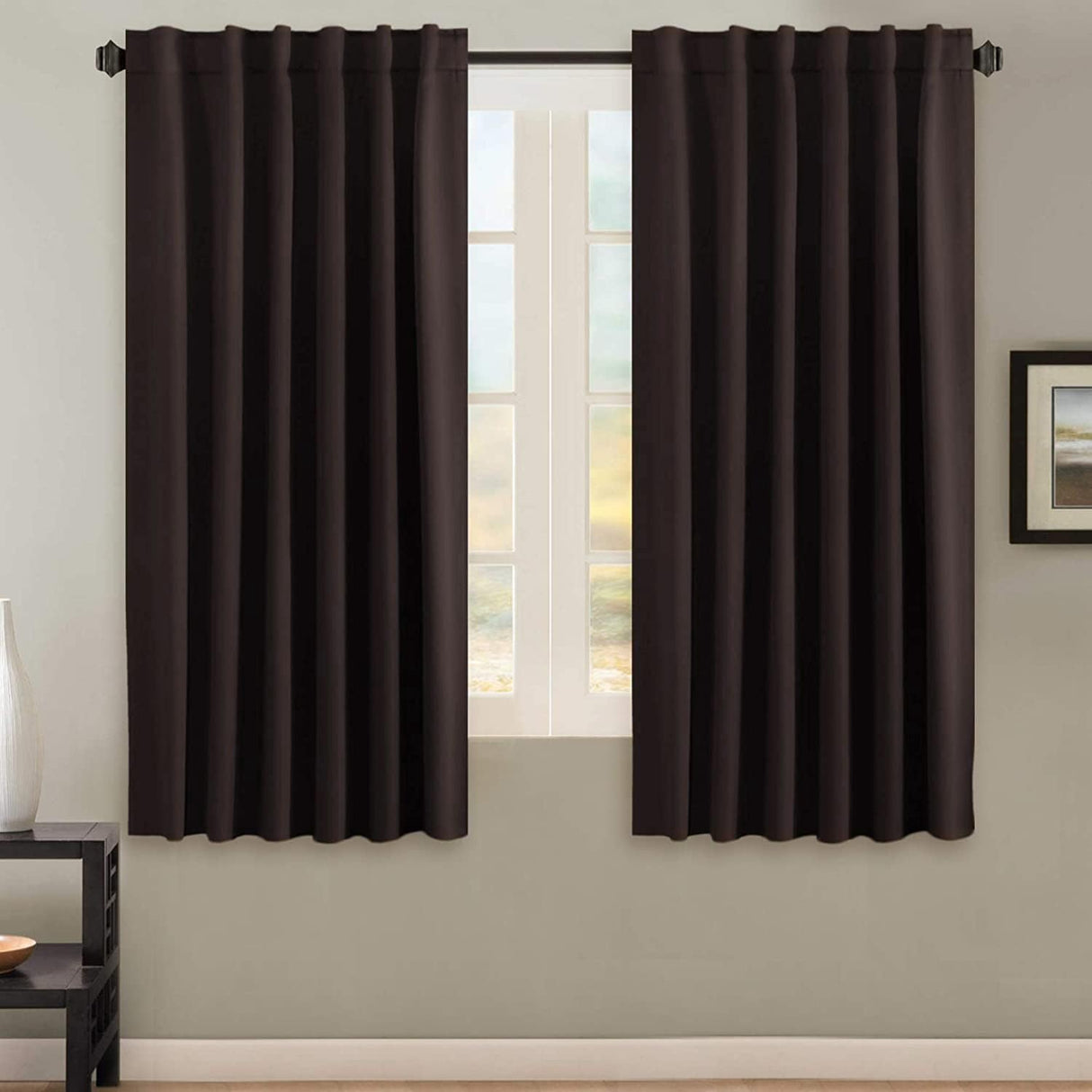 Blackout Thermal Insulated Tab/Rod Pocket Solid Color Curtains