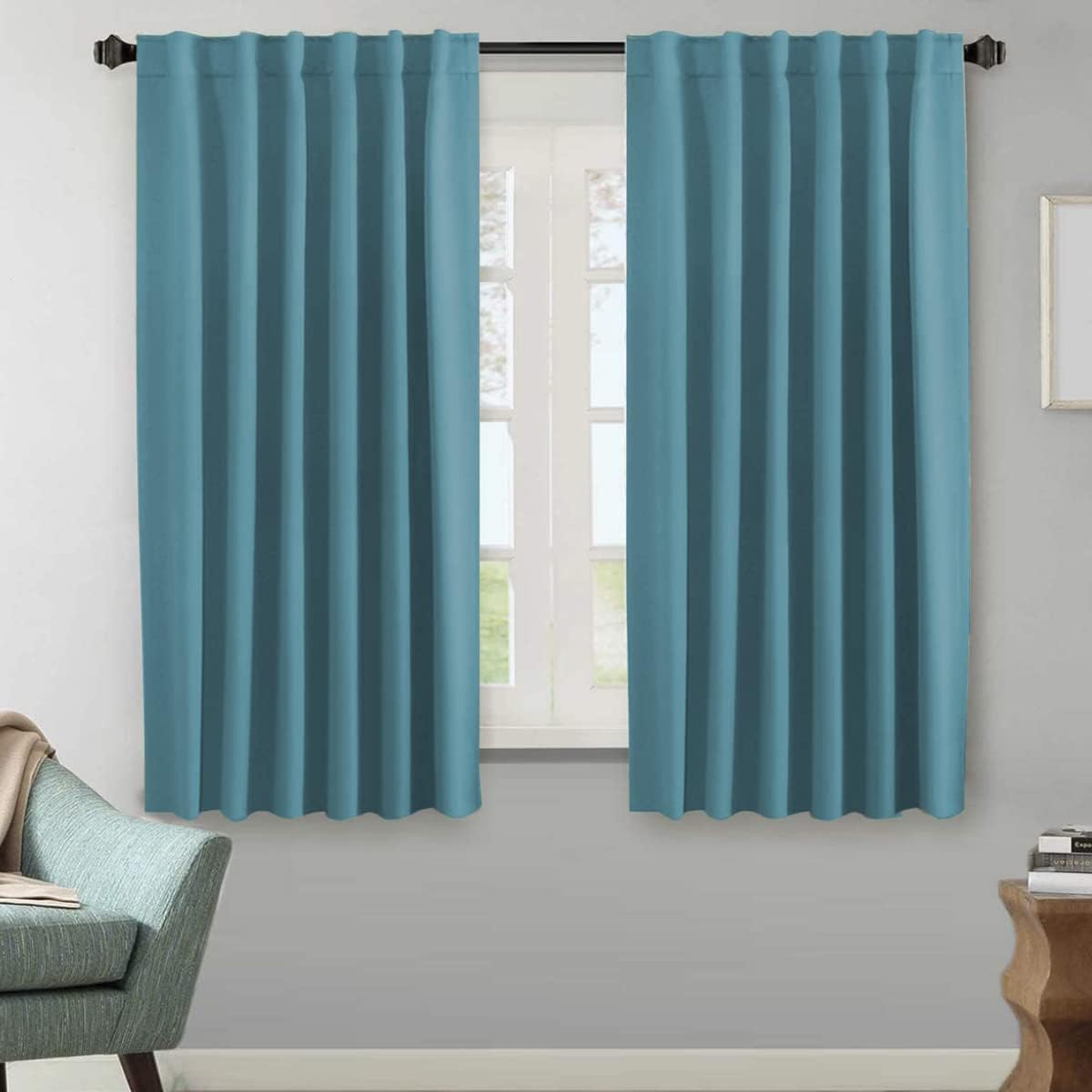 Blackout Thermal Insulated Tab/Rod Pocket Solid Color Curtains