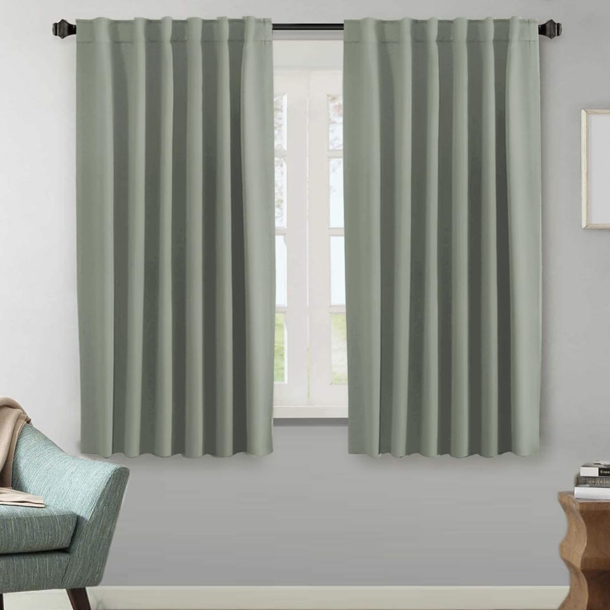 Blackout Thermal Insulated Tab/Rod Pocket Solid Color Curtains