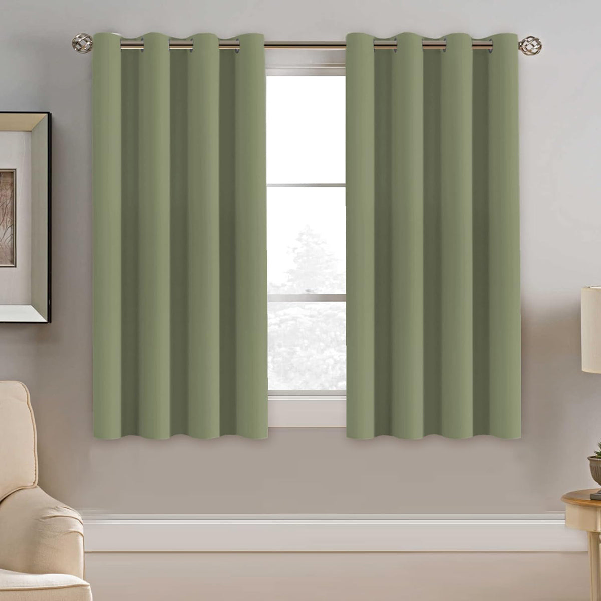Blackout Thermal Insulated Treatment Extra Long Grommet Top Solid Color Curtains