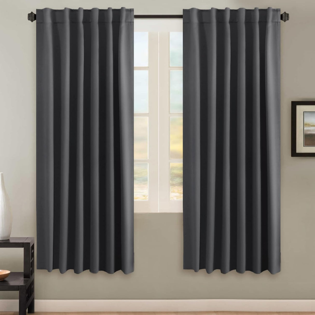 Blackout Thermal Insulated Tab/Rod Pocket Solid Color Curtains