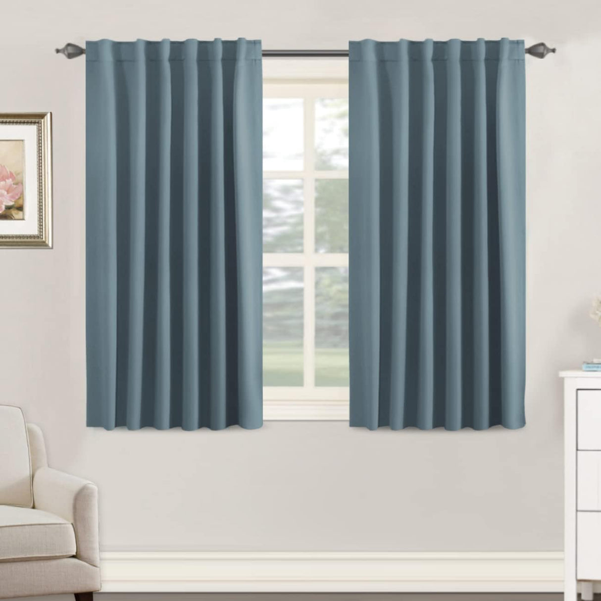 Blackout Thermal Insulated Tab/Rod Pocket Solid Color Curtains