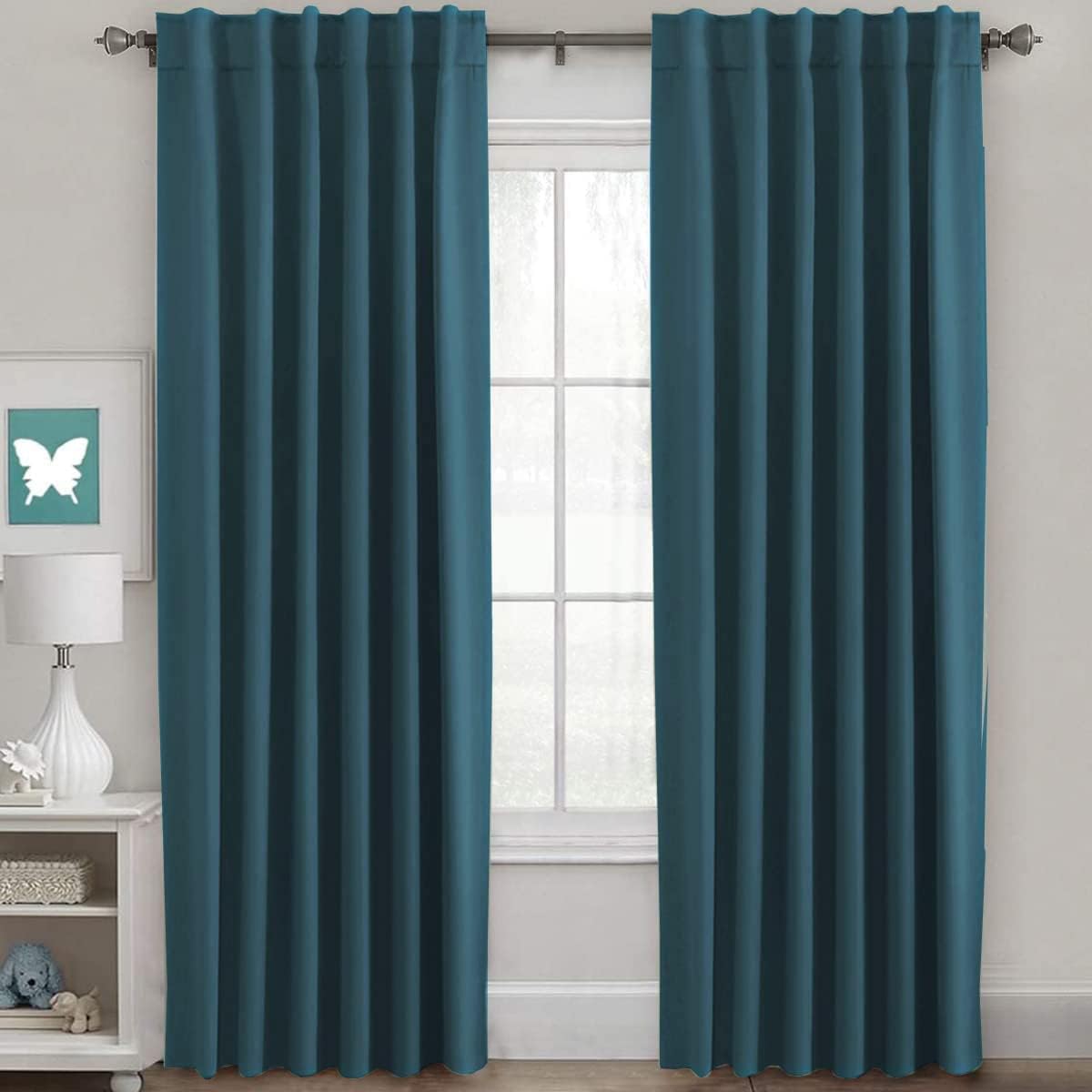 Blackout Thermal Insulated Tab/Rod Pocket Solid Color Curtains