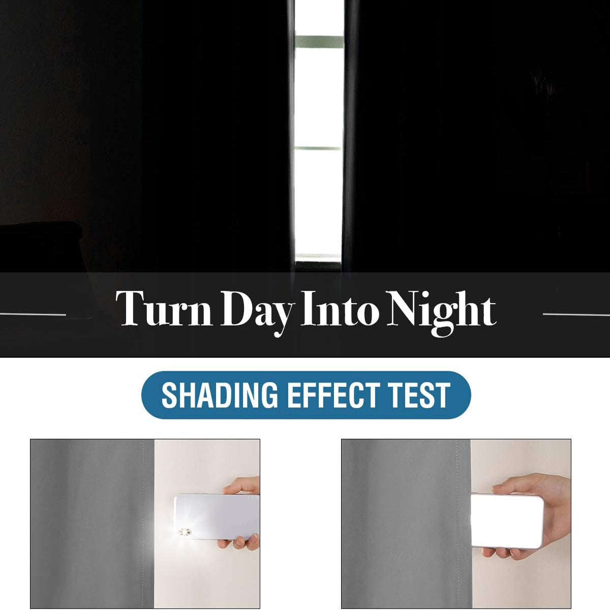 Full Light Blocking Thermal Insulated Curtain Draperies with Soft White Coating