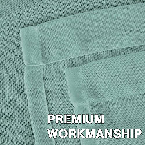 Natural Linen Blended Privacy Sheer Nickel Grommets Curtains