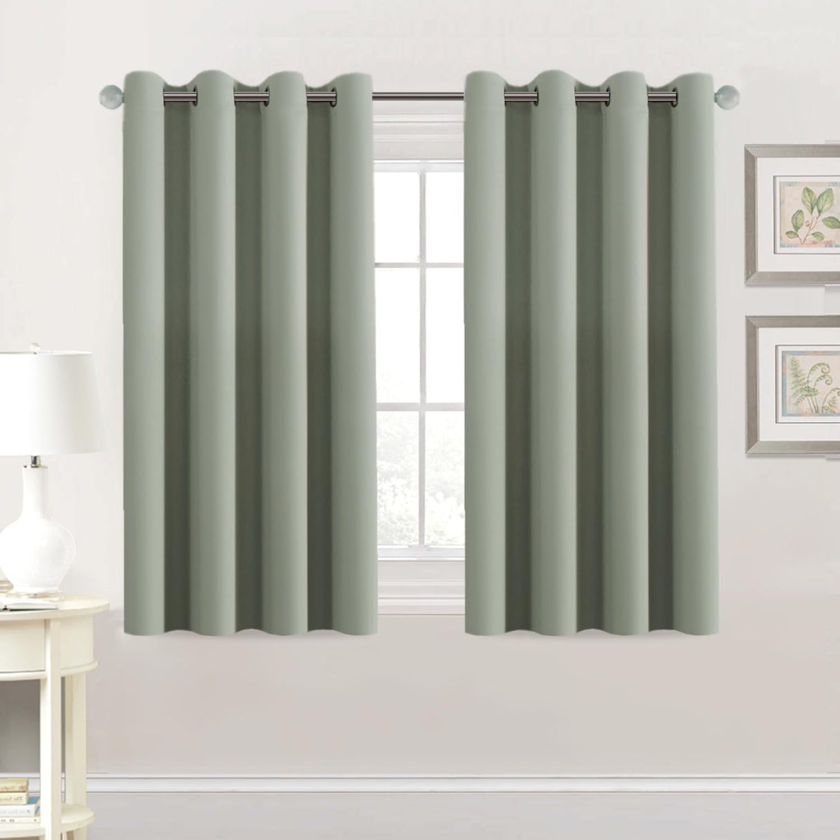 Blackout Curtains Thermal Insulated Grommet Top Solid Color Curtains