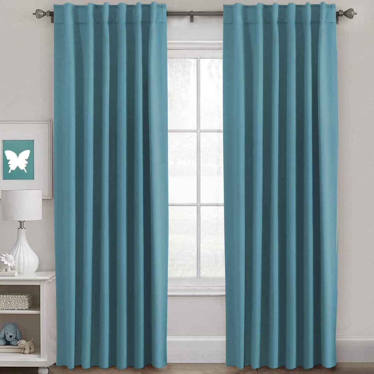 Blackout Thermal Insulated Tab/Rod Pocket Solid Color Curtains