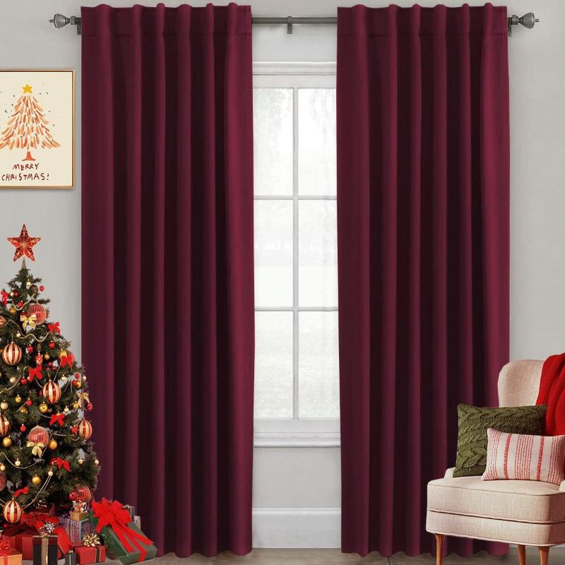 Blackout Thermal Insulated Tab/Rod Pocket Solid Color Curtains