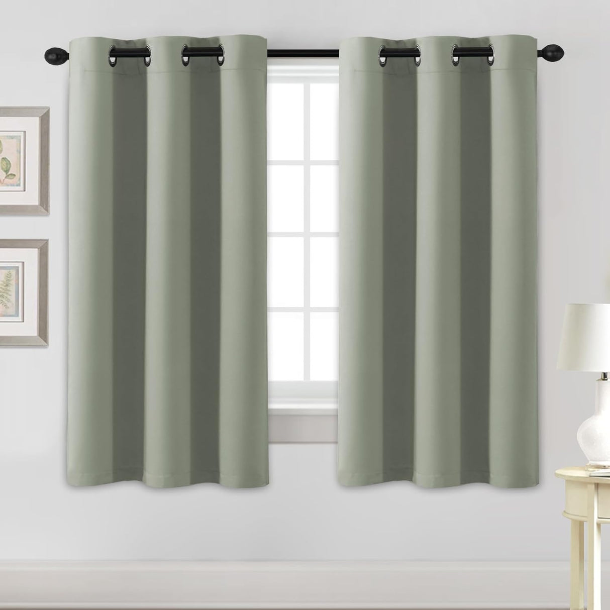 Blackout Curtains Thermal Insulated Grommet Top Solid Color Curtains