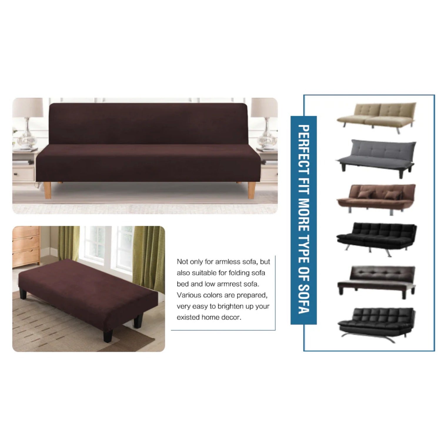 Real Velvet Futon Cover Armless Sofa Covers Sofa Bed Covers Stretch Futon Couch Cover