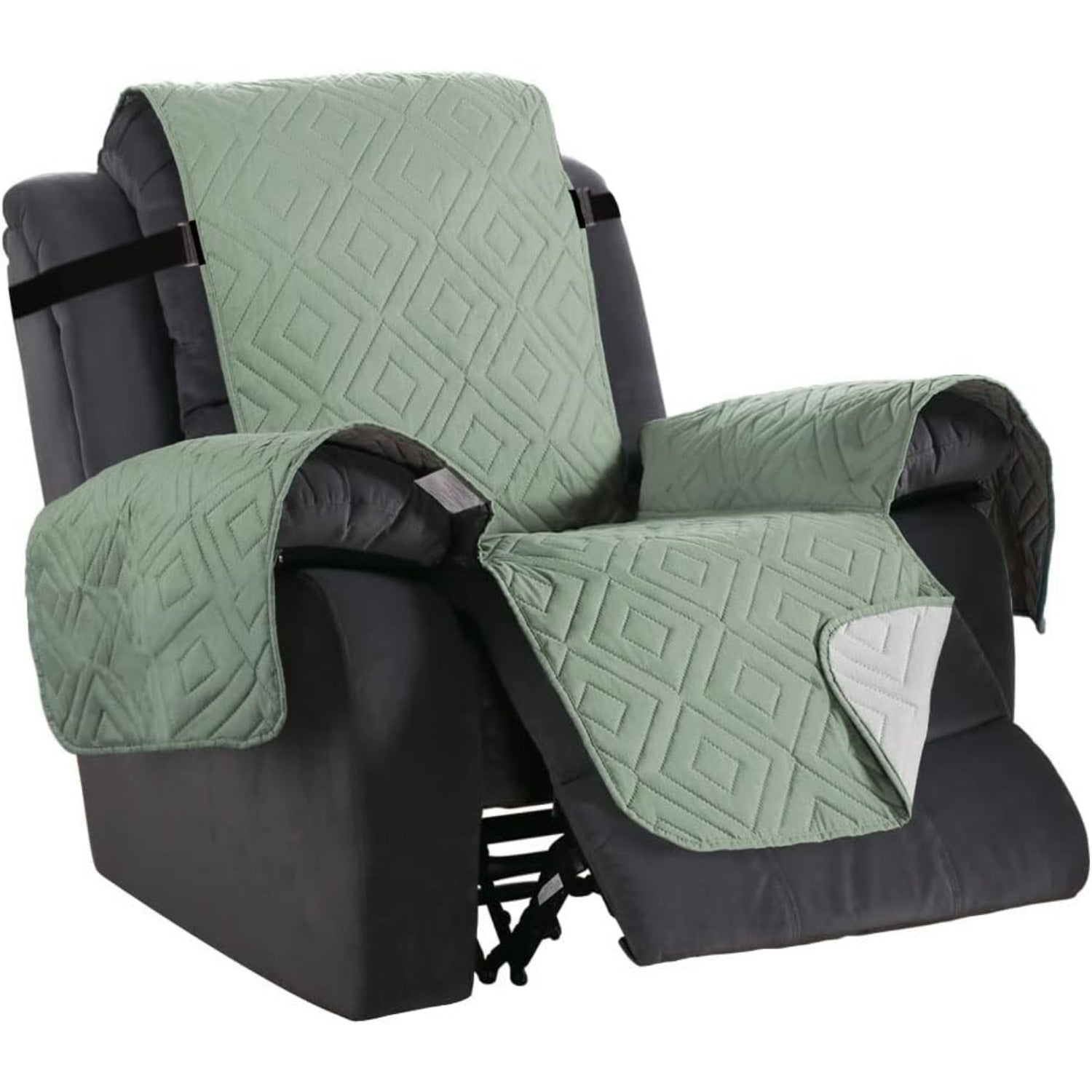 Reversible Furniture Protector Anti-Slip Water Resistant 2" Elastic Straps Couch Covers