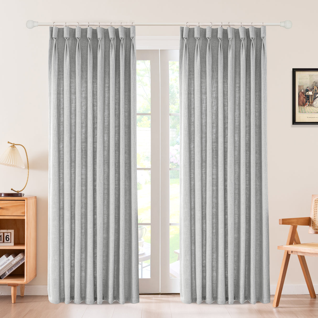 Draxis Stripe Texture Linen Blended Curtain