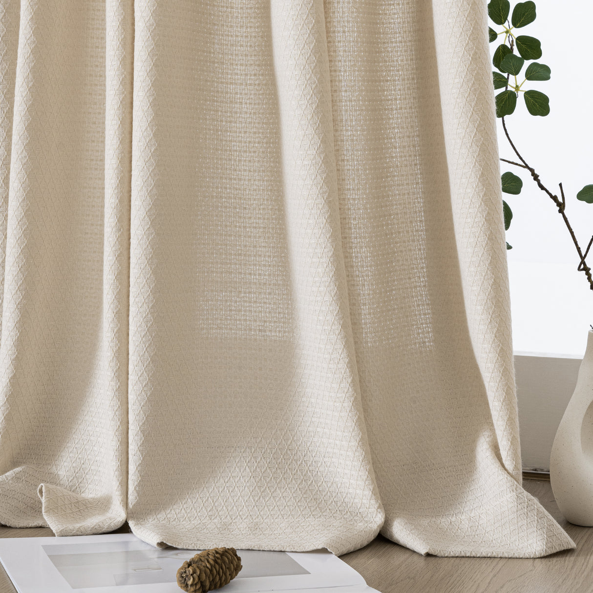 Nira European style jacquard Sheer Curtain