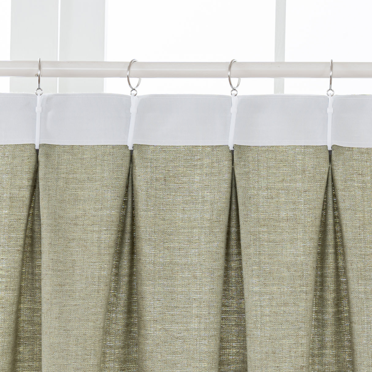 Pristine Blended Linen Curtain Pleated