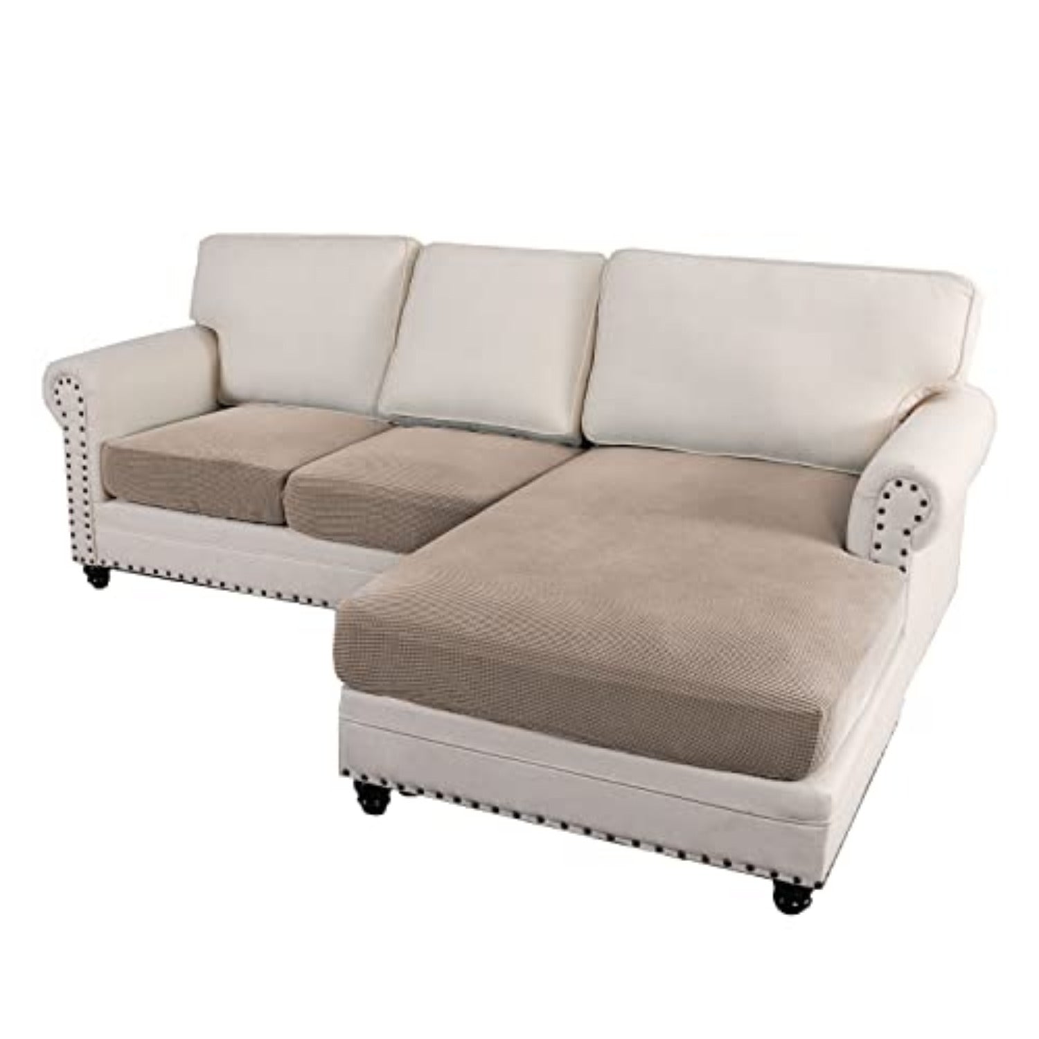 Sectional Couch Covers 3 Pieces Sofa Seat Cushion Covers L Shape Separate