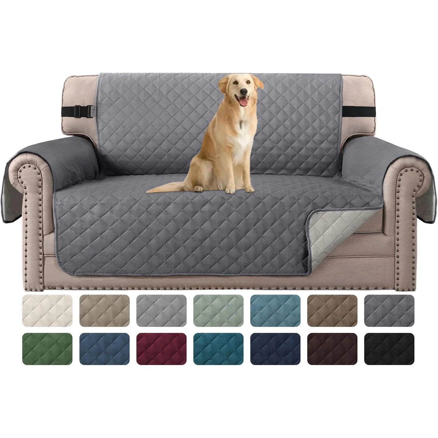 Reversible Chair Covers Water Repellent Chair Slipcover for Dogs Pets Furniture Protector