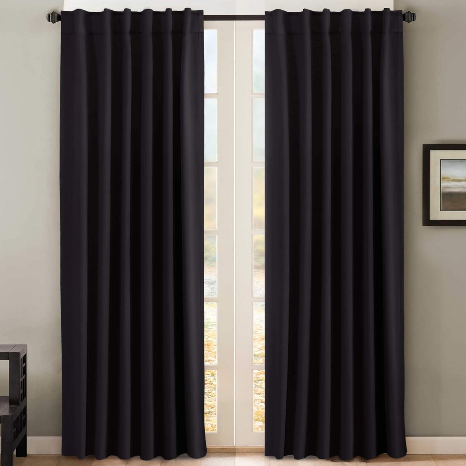 Blackout Thermal Insulated Tab/Rod Pocket Solid Color Curtains