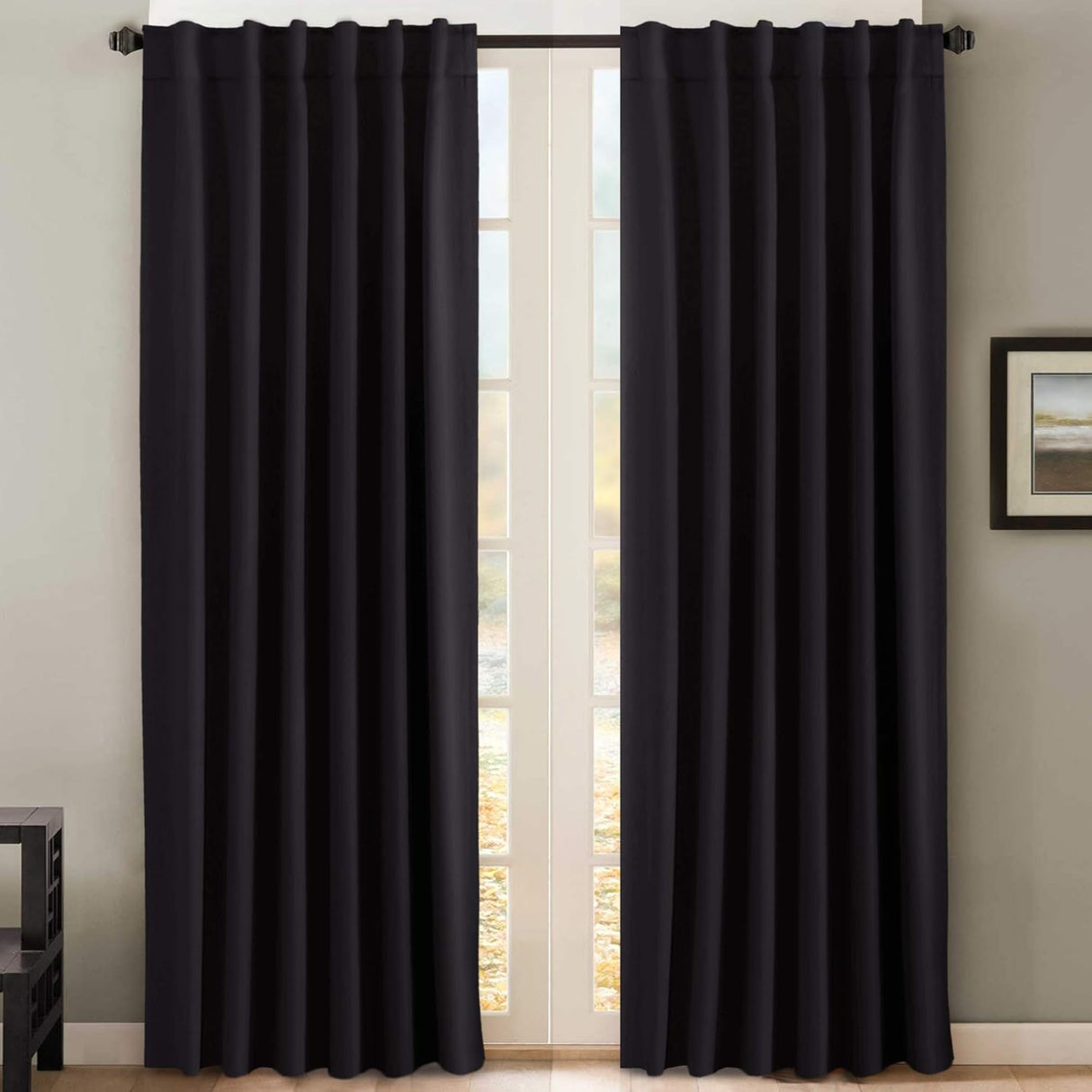 Blackout Thermal Insulated Tab/Rod Pocket Solid Color Curtains