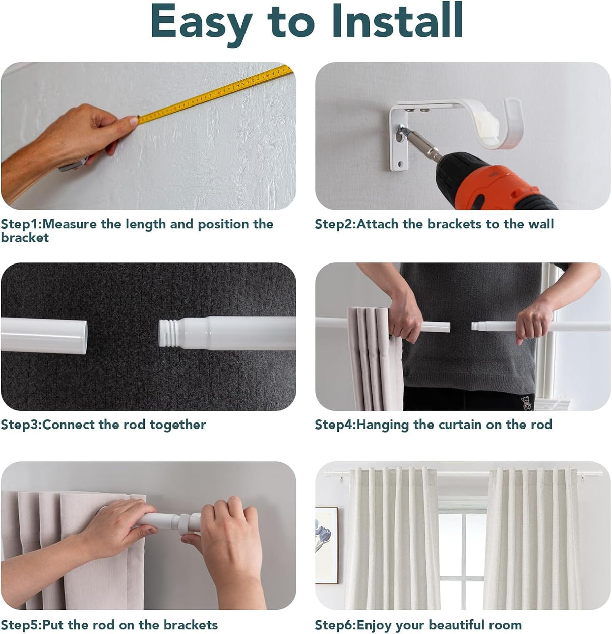 Modern Single Curtain Rod