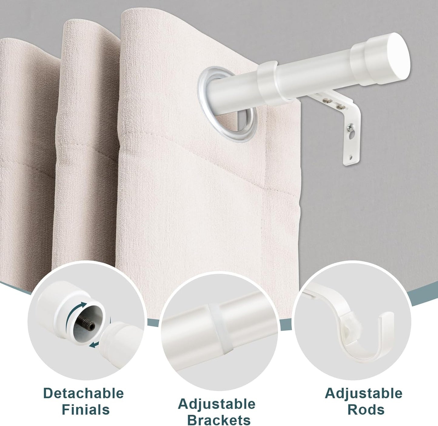 Modern Single Curtain Rod