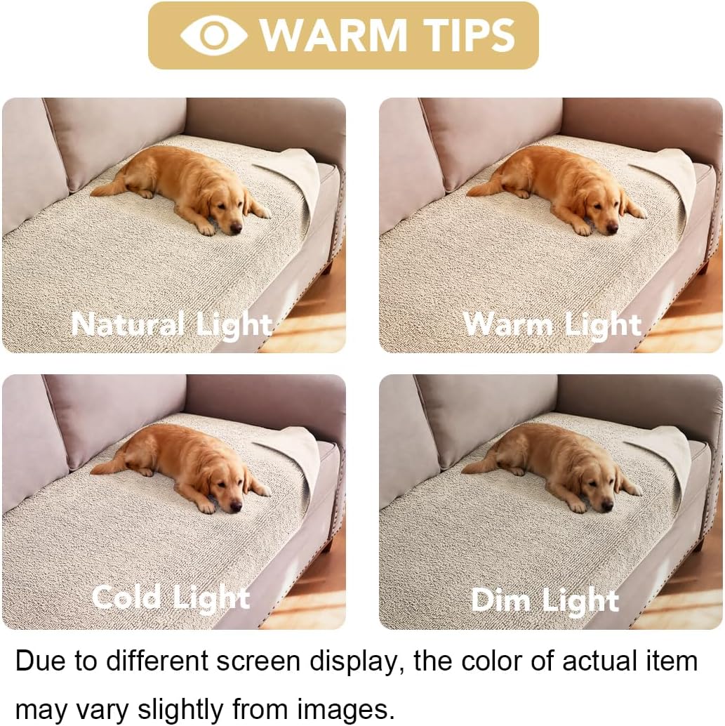 H.VERSAILTEX Chenille Pet Couch Cover – Non-Slip Sofa Protector for Dogs & Pets
