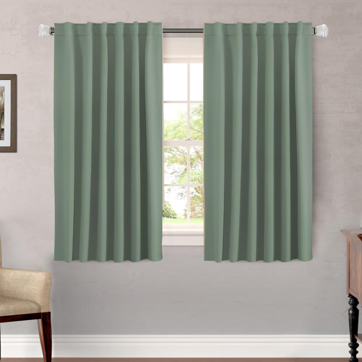 Blackout Thermal Insulated Tab/Rod Pocket Solid Color Curtains