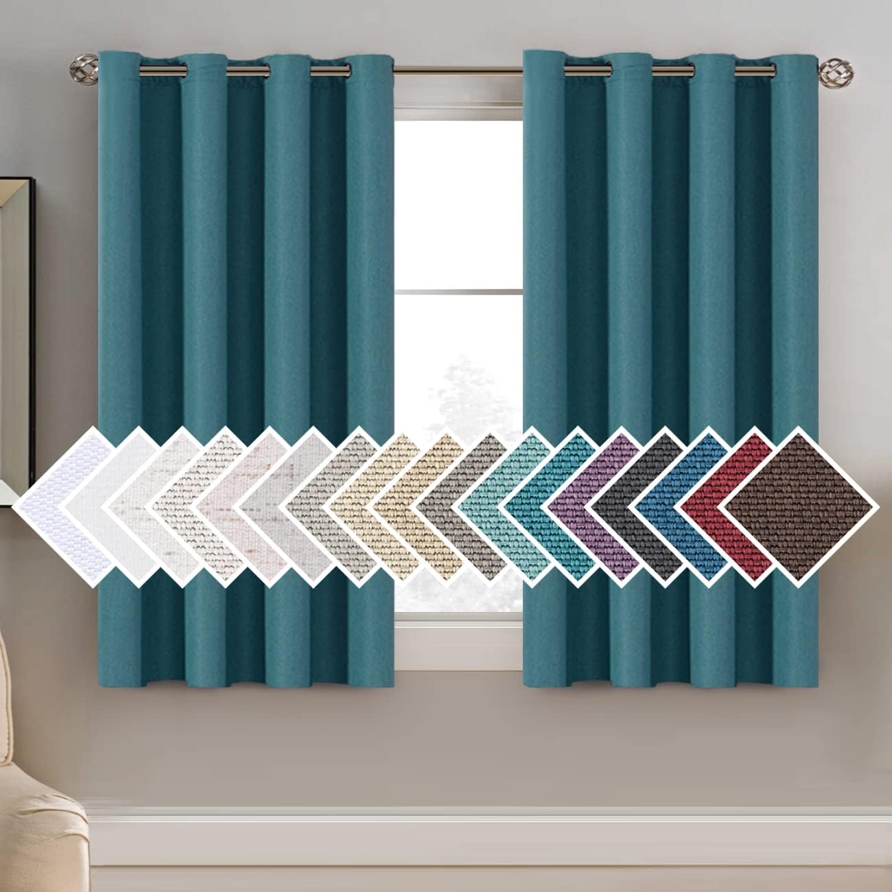 Linen Blackout Thermal Insulated Grommet Curtain