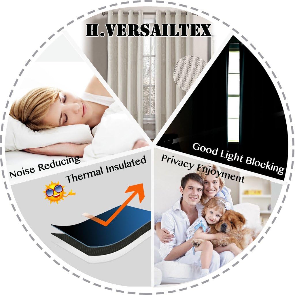 Linen Blackout Thermal Insulated Grommet Curtain