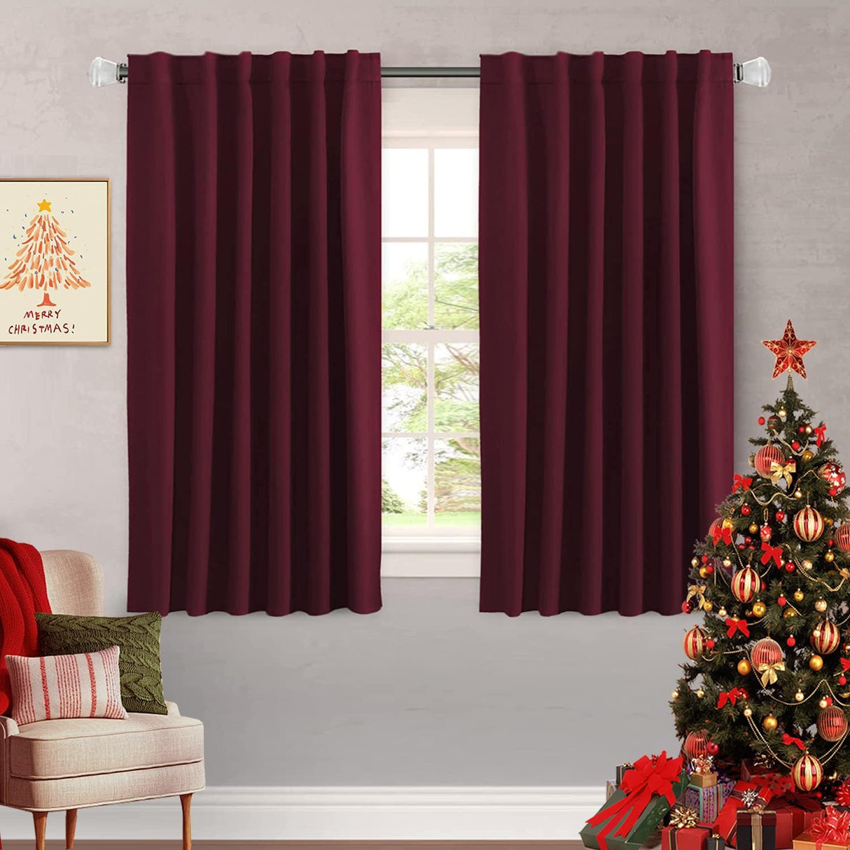 Blackout Thermal Insulated Tab/Rod Pocket Solid Color Curtains