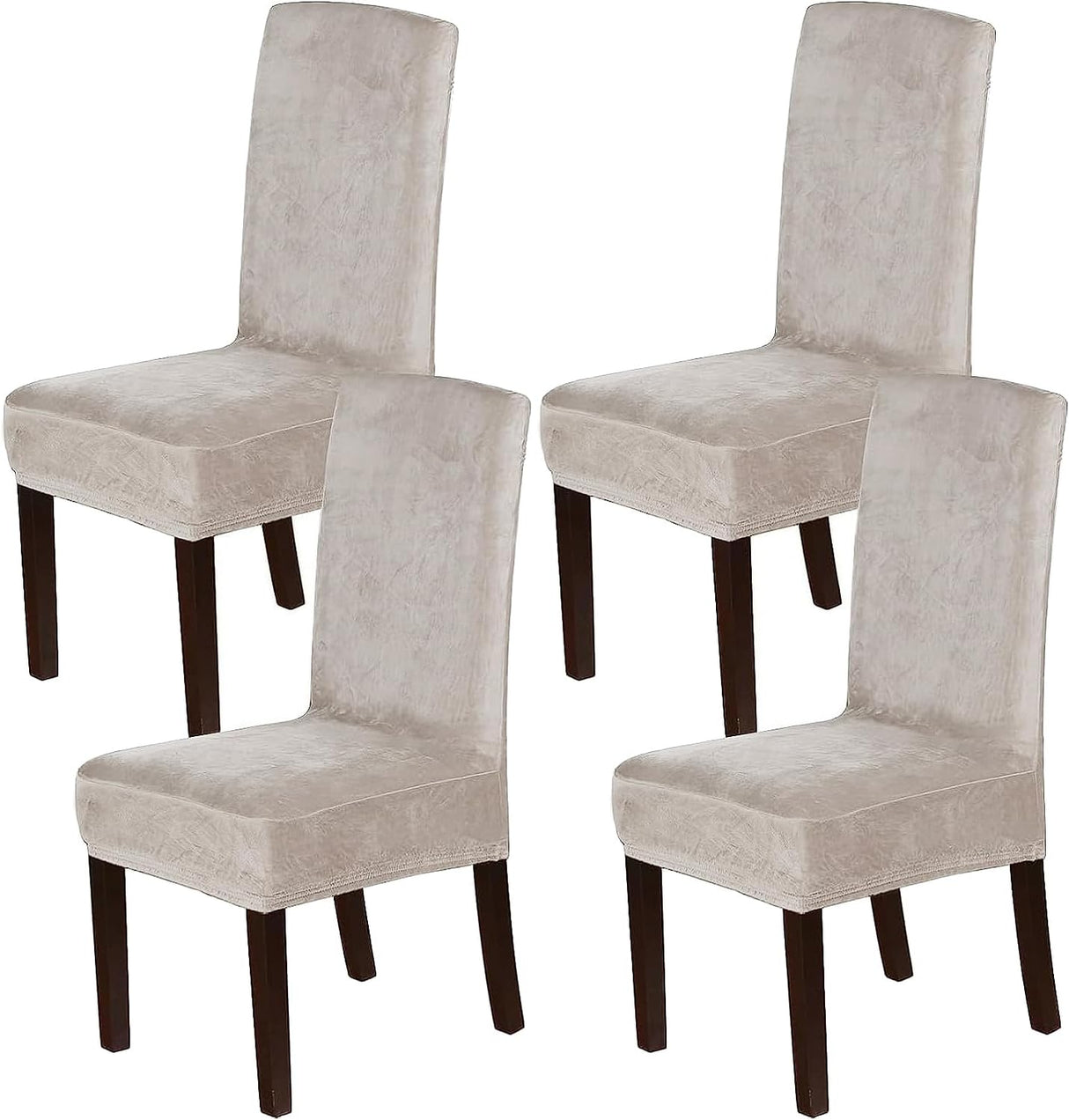 H.VERSAILTEX Velvet Dining Chair Covers Stretch Parson Chair Slipcovers, Set of 2