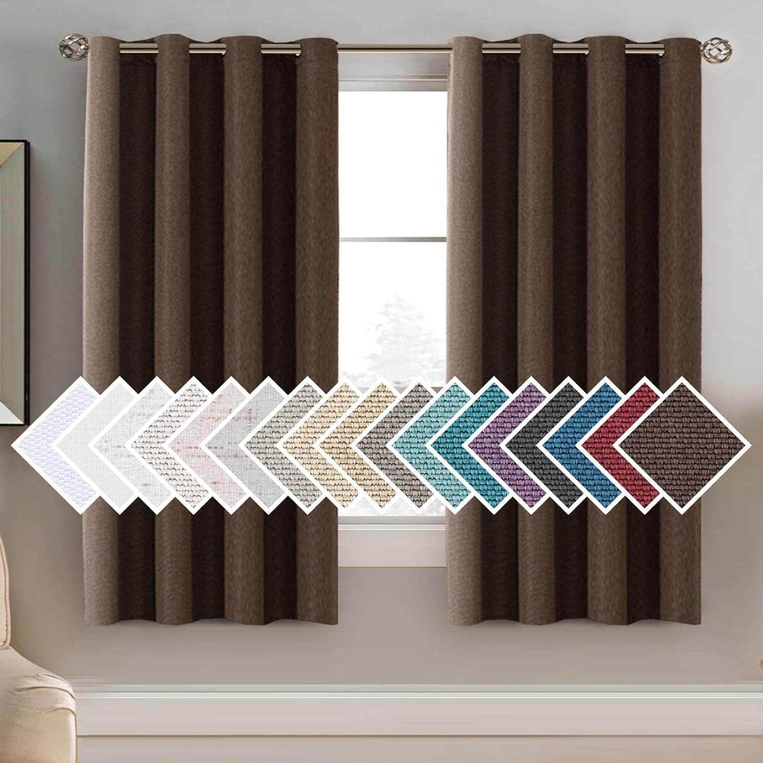 Linen Blackout Thermal Insulated Grommet Curtain